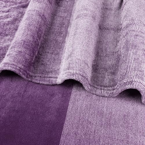 PAVILIA Purple Ombre Fleece Throw Blanket 50x60, Soft Lightweight Flannel Blanket for Couch Sofa Bed, Plush Lavender Lilac Gradient Microfiber Decorative Throw Gift - color: Gradient - Purple, size: 50 x 60 Inches - Throw