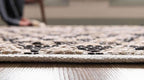 Unique Loom Chindi Jute Collection Area Rug (7' 1" x 10' Rectangle, Black/ Natural)