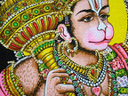 Flying Lord Hanuman Cotton Wall Hanging Painting : Size 43"x30" Inches - color: Hanuman