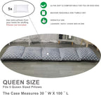 ICOPUCA Floor Lounger Pillow casing for boy Girl, Soft Minky Plush, Arrow Print, Cover/Sleeve Only! Perfect Reading and Watching TV Cushion - Excellent for Sleepovers, Queen Size;