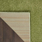 Nourison Home Nourison Essentials Green 2'2" x 7'6" Area Rug - Easy Clean, Non Shedding, Bed Room, Living Room, Dining Room, Kitchen (8' Runner) - color: Green, size: 2'2" x 7'6" (Runner)