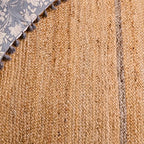 SAFAVIEH Natural Fiber Collection Area Rug - 6' Square, Natural & Grey, Handmade Jute, Ideal for Living Room, Bedroom, Dining Space (NFB125F) - color: Natural/Grey, size: 6' x 6' (Square)