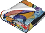 Abstract Throw Blanket Soft Flannel Blanket 60"x50" in Bed Blanket Home Decor for Room Sofa Couch All Season