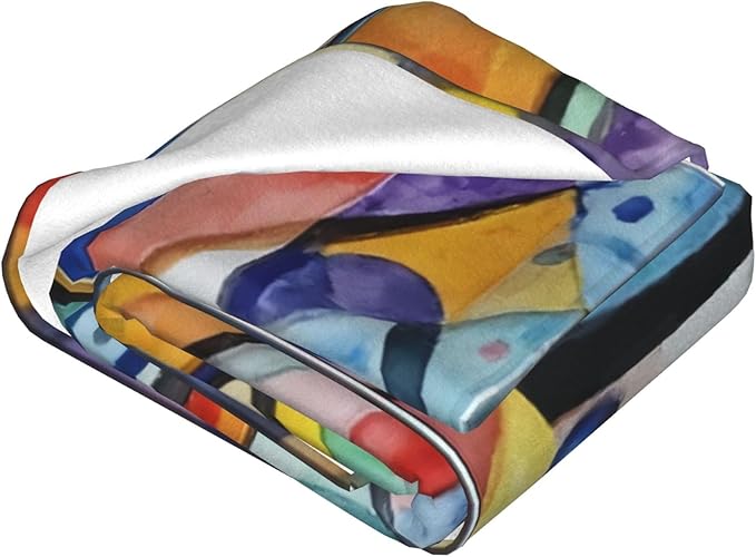 Abstract Throw Blanket Soft Flannel Blanket 60"x50" in Bed Blanket Home Decor for Room Sofa Couch All Season