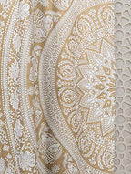 Popular Handicrafts Printed Curtains Panels Set of 2 Indian Hippie Bohemian Beautiful Elephant Mandala Curtain Panels White Gold 42x100 Inch - color: White and Gold, size: 42"W x 100"L (Pack of 2)