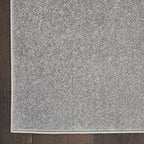 Nourison Home Nourison Essentials Silver Grey 2'2" x 7'6" Area Rug - Easy Clean, Non Shedding, Bed Room, Living Room, Dining Room, Kitchen (8' Runner) - color: Silver Grey, size: 2'2" x 7'6" (Runner)