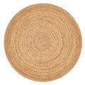 Savi Home Hand Woven Jute Braided Rug, 6' Round - Natural, Reversible Area Rugs for Living Room, Farmhouse, Kitchen, Handcrafted 6 Feet Round Area Rugs - Natural - color: Natural, size: 6' (Round)