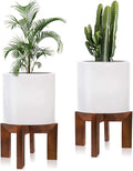 2 Pack Wood Plant Stand Indoor Holders for Plants, Sturdy Flower Pot Stands Plants Shelf, Wooden Stool for Patio Plant Stand, Fit 5-18 Inch Variety Flower Pots, Easily Assemble