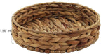 Fruit Tray Weaving by Grass, Round Bins for Vegetable, Arts and Crafts. (Small)