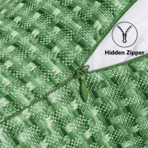 Kevin Textile Spring Outdoor Waterproof Throw Pillow Covers Pack of 2 Farmhouse Decorative Cushion Covers for Garden Patio Tent Balcony Bench Couch Sofa 16x16 Inch, Sage Green - color: Sage Green, size: 16" x 16" (Pack of 2)