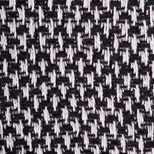 DII 100% Cotton Basket Weave Throw for Indoor/Outdoor Use Camping Bbq's Beaches Everyday Blanket, 50 x 60, Black - color: Black, size: 50x60"