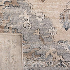 SAFAVIEH Oregon Collection X-Large Area Rug - 11' x 15', Beige & Grey, Oriental Distressed Design, Non-Shedding & Easy Care, Ideal for High Traffic Areas in Living Room, Bedroom (ORE898B) - size: 11' x 15' (Rectangular)