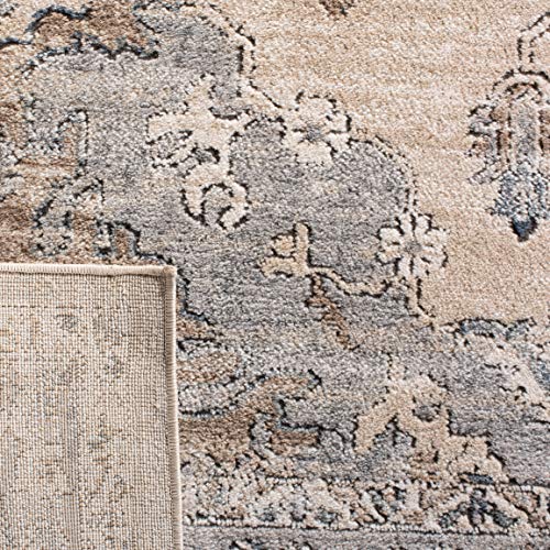 SAFAVIEH Oregon Collection X-Large Area Rug - 11' x 15', Beige & Grey, Oriental Distressed Design, Non-Shedding & Easy Care, Ideal for High Traffic Areas in Living Room, Bedroom (ORE898B) - size: 11' x 15' (Rectangular)