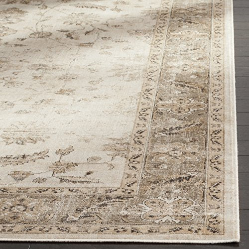 SAFAVIEH Vintage Collection Accent Rug - 2' x 3', Stone & Mouse, Oriental Traditional Distressed Viscose Design, Ideal for High Traffic Areas in Entryway, Living Room, Bedroom (VTG168-3410) - color: Stone/Mouse, size: 2' x 3' (Rectangular)