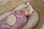 Little Jump Stretchy Jersey Knit Swaddle Blankets, Premium Cotton Floral Baby Blanket,Soft Western Wild Flowers Baby Quilt for Baby Girls and Toddlers(Vintage Floral)