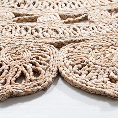 SAFAVIEH Natural Fiber Round Collection 10' Round Natural NF160A Handmade Boho Charm Farmhouse Jute Area Rug - color: Natural, size: 10' (Round)