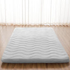 Japanese Floor Mattress, 100% High Density Comfortable Foam, 3.5" Thicken Grey Foldable Mattress Tatami Mat Sleeping Pad, Ideal for Comfort and Support, Kids Floor Lounger Pillow Bed Sofa (Queen）