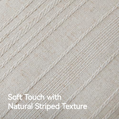 a moment Linen Pillow Covers Set of 2,Boho Farmhouse Throw Pillowcases Neutral Textured Decorative Covers for Couch Sofa Bed,Soft Linen Blend Accent Case Cushion Living Room Home Decor 18"x18"Ivory - color: Ivory, size: 18" x 18" (Pack of 2)
