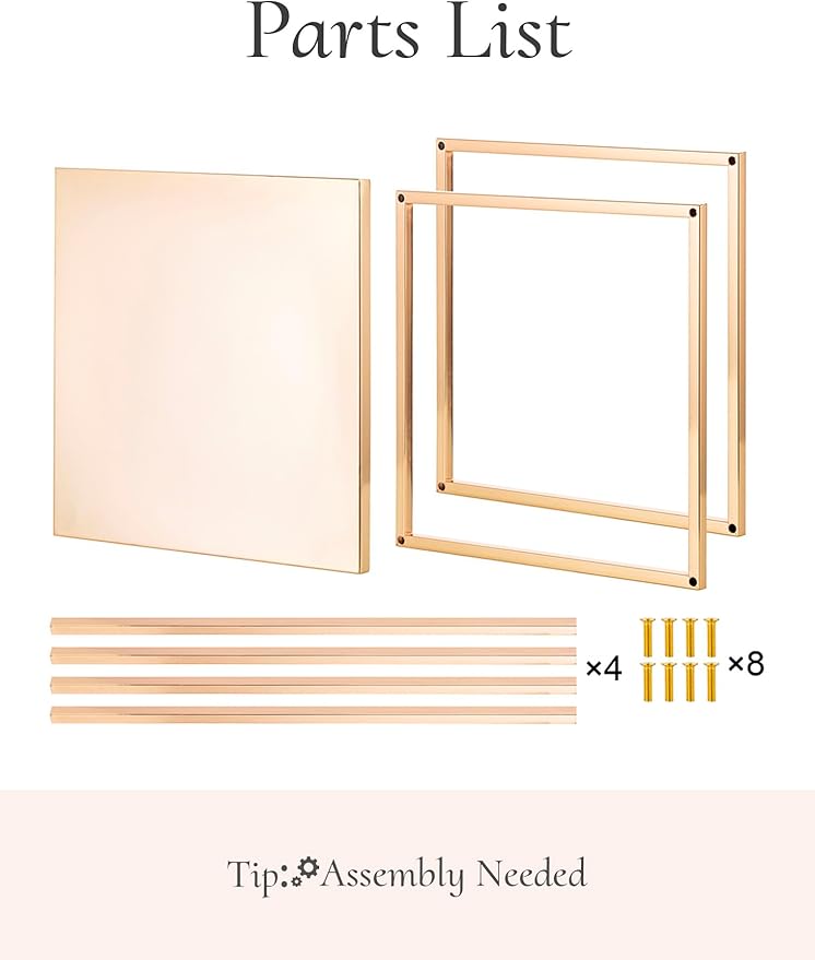 Gold Stand Wedding Centerpieces for Tables - 23.6in Tall Vases for Centerpieces, 2 Pcs Metal Column Flower Stand, Rectangular Flower Display Rack, Wedding Decorations for Tables, Party, Events, Home