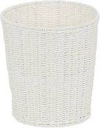 Household Essentials White Paper Rope Waste Basket Trash Bin for Bathroom, Bedroom, Office ML-7192