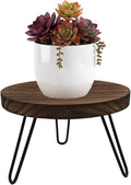 Wood Plant Stand Indoor Outdoor, 10'' Wooden Planter Stands Fit 5-12 Inch Pot, Plant Stool Flower Pot Stand Gardening Display Pedestals for Decor Living Room Balcony, Office, Patio