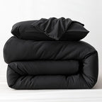 ROSGONIA Oversized King Comforter 120x120, 3pcs Super King Comforter (1 Black Comforter & 2 Pillowcases) Lightweight Warm Bedding Set Blanket Quilt