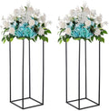 Black Plant Stand Indoor: 31.5” Tall Pedestal Stand for Wedding Centerpieces Party Event Center Pieces Decoration for Table Home Decor 2 PCS