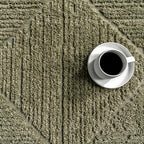 Nuloom Kerry Green, 6'7" x 9', Geometric, Soft and Cozy, High Traffic, Stain Resistant, Easy Clean, Durable Area Rug for Bedroom, Living Room, Dining Space, Den, Foyer, Entryway - color: Kerry Green, size: 6'7" x 9' (Rectangular)