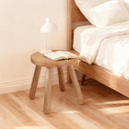 11.8" H Round Solid Wooden Stool Wood Plant Stand Woden Decorative Stool Garden Stool Portable Stand for Kitchen Bathroom Living Room Bedroom