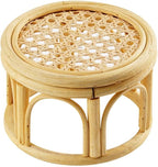 Rattan Plant Stands,Small Boho Rattan Wicker Round Riser Plant Stand,Indoor Flower Pot Stand,Decorative Flower Shelf Bonsai Rack Garden Plant Pot Riser Holder