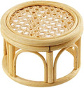 Rattan Plant Stands,Small Boho Rattan Wicker Round Riser Plant Stand,Indoor Flower Pot Stand,Decorative Flower Shelf Bonsai Rack Garden Plant Pot Riser Holder
