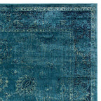 SAFAVIEH Vintage Collection Area Rug - 7'6" x 10'6", Turquoise & Multi, Oriental Distressed Viscose Design, Ideal for High Traffic Areas in Living Room, Bedroom (VTG117-2220)