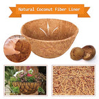 Riare 6 Pack 10 Inch Round Coco Liners Replacement, 100% Natural Coconut Coir Liners for Hanging Baskets, Garden Flower Vegetables Planter Pot, Window Box, Fence, Decks - size: 10inch