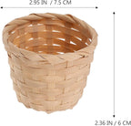 Zerodeko Set of 10 Mini Bamboo Storage Baskets Handwoven Natural Fruit Arrangement and Desktop Organizer for Home Office Party Decor