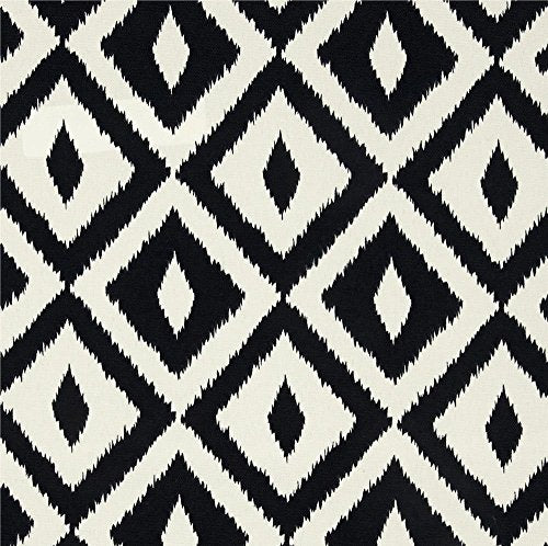 RSH DECOR Indoor Outdoor Mixed Set of 4 Decorative Rectangular Lumbar Throw Pillows ~ Black and White Aztec Geometric & Solid Black Fabrics (20" W x 12" H)