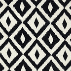 RSH DECOR Indoor Outdoor Mixed Set of 4 Decorative Rectangular Lumbar Throw Pillows ~ Black and White Aztec Geometric & Solid Black Fabrics (20" W x 12" H)