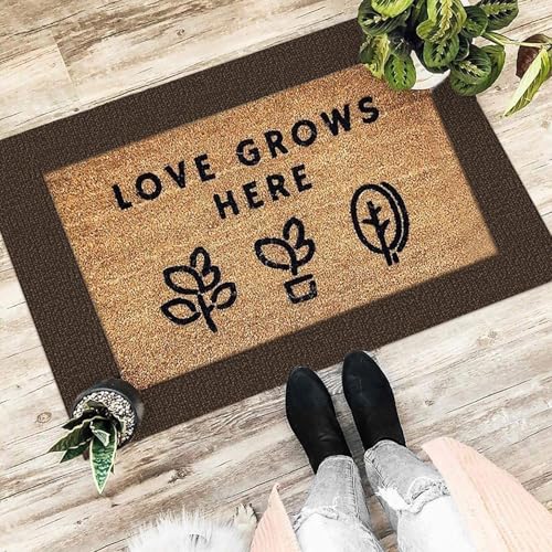 EARTHALL Small Area Rug 2x3 Ft Washable Rugs for Entryway Non Slip Braided Throw Rugs Door Mat Indoor Outdoor Entrance Cotton Woven Carpet for Kitchen Foyer Front Door, Brown/Coffee - color: Brown/Coffee, size: 2' x 3' (Rectangular)