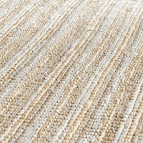 SAFAVIEH Area Rug 9x12 - Natural Fiber Collection - Large - Grey & Natural Brown, Handmade Jute, Farmhouse Style, Chunky Textured Thick Pile (NF447K)