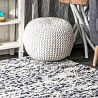 nuLOOM Ling Round Knit Ottoman Pouf