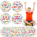 Tinideya 12 Pcs Kids Carpet Circle Seats for Class 16 Inch Round Classroom Rug Back to School Floor Cushions Soft Educational Mat Non Slip First Day of School Learning Playing Areas(Handprint) - style: Handprint