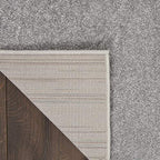 Nourison Home Nourison Essentials Silver Grey 2'2" x 7'6" Area Rug - Easy Clean, Non Shedding, Bed Room, Living Room, Dining Room, Kitchen (8' Runner) - color: Silver Grey, size: 2'2" x 7'6" (Runner)