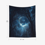 EMMTEEY Forest Tapestry Starry Sky Night Forest 50X60 Inch Vertical Tapestry Wall Art Hanging Tapetries for Bedroom Living Room Dorm Décor