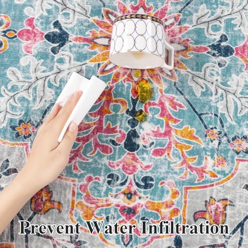 Pauwer Boho Washable Area Rug 2x3 Soft Living Room Bedroom Floor Carpet Mat Indoor Farmhouse Vintage Non Slip Accent Throw Rugs for Entryway Kitchen Dorm Dining Room - color: Grey Multi, size: 2' x 3' (Rectangular)