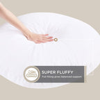 Codi Round Floor Pillow Insert 2 Sets, Large Thick Meditation Cushion, Circular Seating Cushions and Pouf Inserts, 32 Inch, Memory Foam Added, Advanced