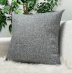 Aiking Home Woven Fine Faux Linen Throw Pillow Cover, Size 18"x18", Gray - color: Gray, size: 18" x 18" (Pack of 1)