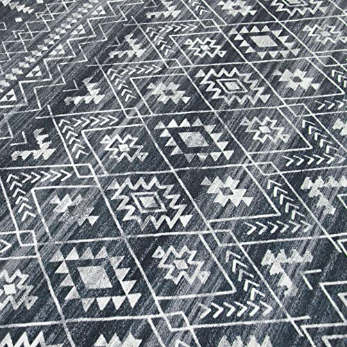ReaLife Machine Washable Area Rug Runner - Living Room Bedroom Bathroom Kitchen Entryway Office - Padded Low Pile Stain Resistant Premium - Geometric Moroccan Diamond - Jace 3' x 5' - color: Jace, size: 3' x 5' (Rectangular)