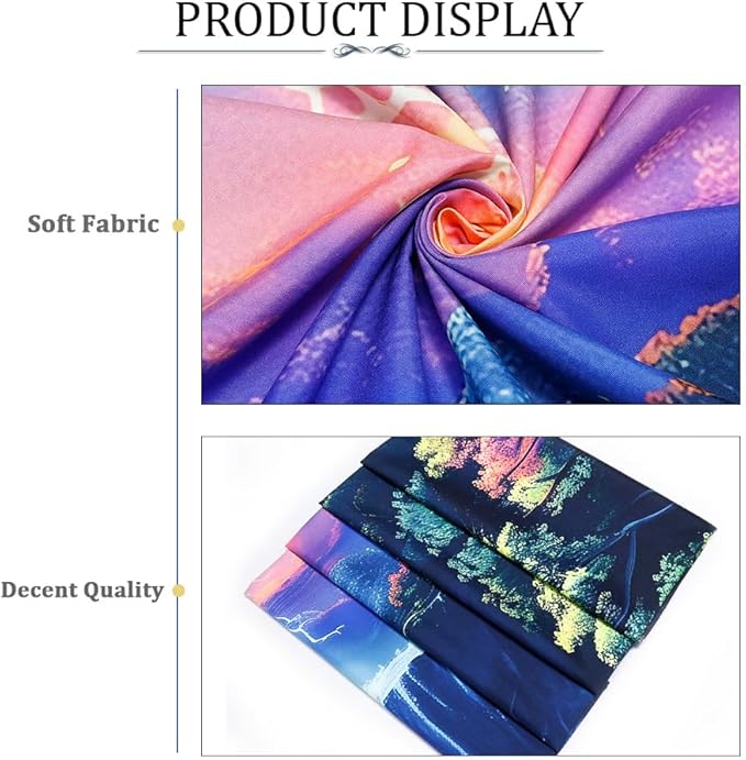 Heopapin Blacklight Tapestry Fantasy Moon Lightning Tapestries UV Reactive Tapestry Magic Waterfall Forest Landscape Tapestries Wall Hanging for Bedroom L59×W51