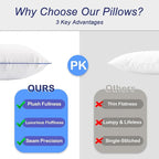 12x20 Pillow Insert Set of 2 – Soft Lumbar Pillow Inserts, Rectangular Cushion Inserts, Hypoallergenic Virgin Microfiber Filling, Machine Washable