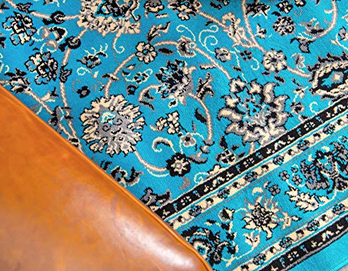 Unique Loom Sialk Hill Collection Area Rug - Washington (2' 2" x 3' 1" Rectangle, Turquoise/ Black) - color: Turquoise/Black, size: 2'2" x 3'1" (Rectangular)