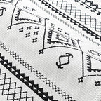 Macrame Woven Wall Tapestry Hanging Art, 20x34 H Large Boho Chic Bohemian Morocco Black White Folk-Custom Geometric Tapestries Decor for Apartment Dorm Kids Living Room Bedroom Door Entrance